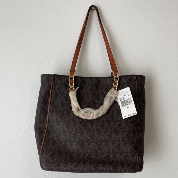 NWT Michael Kors Harper Tote with Drop Chain - Picture 8 of 15